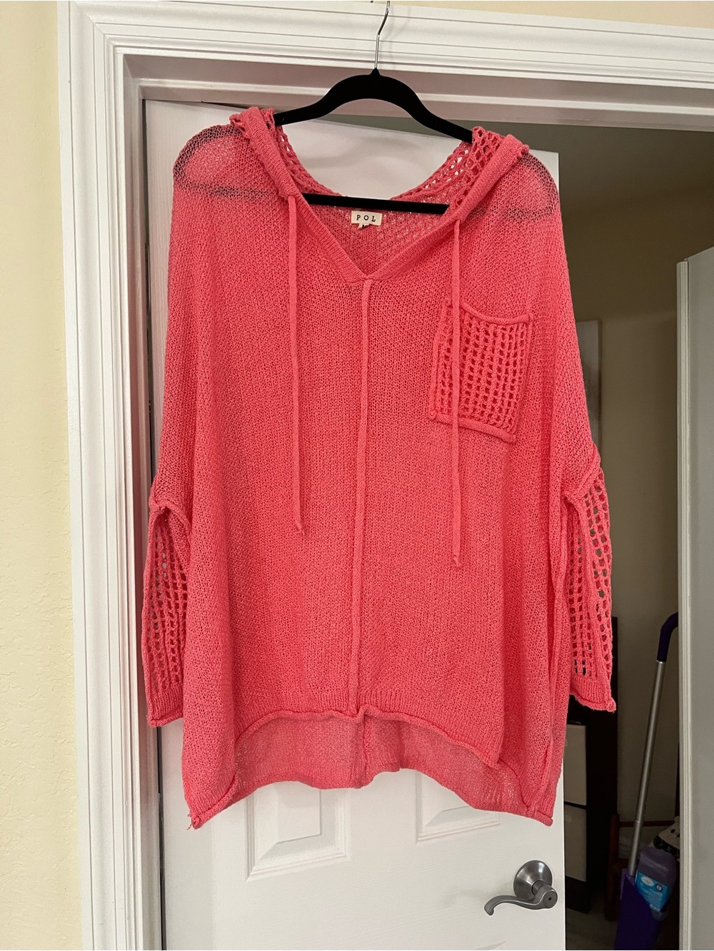 POL Coral Lightweight Hooded Sweater Top